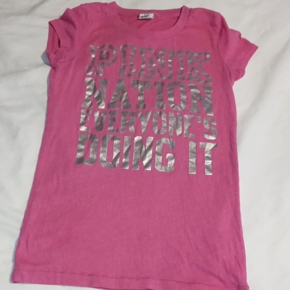 PINK Victoria's Secret Tops - Pink victorias secret t shirt